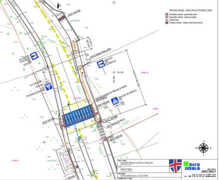 PZI - Dvignjen prehod za pešce Dragonja - prometna